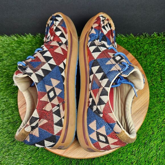 Twisted X Mens Canvas Hooey Lopers Sneakers Aztec Lace Up Size 12 M MHYC006 - Picture 8 of 11